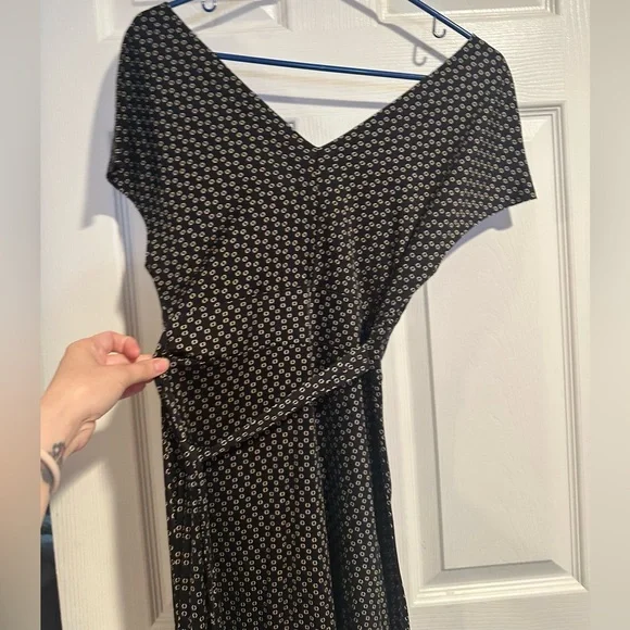 XS silk and cotton wrap stiyle midi dress - Picture 4 of 6